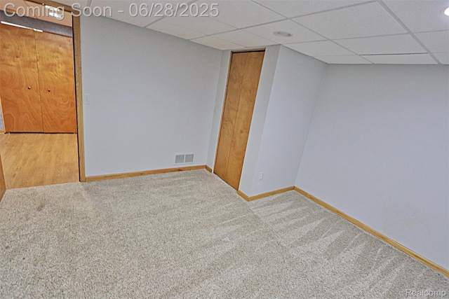 1640 High Pointe Dr, Commerce Twp, MI 48390 - unfurnished room featuring carpet and a drop ceiling