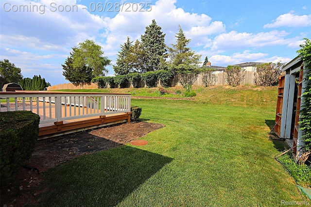 1640 High Pointe Dr, Commerce Twp, MI 48390 - fenced backyard with a deck