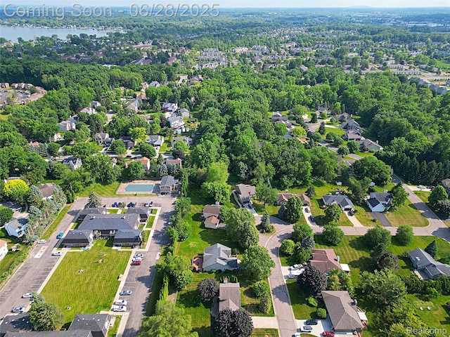 1640 High Pointe Dr, Commerce Twp, MI 48390 - aerial view of property's location with nearby suburban area