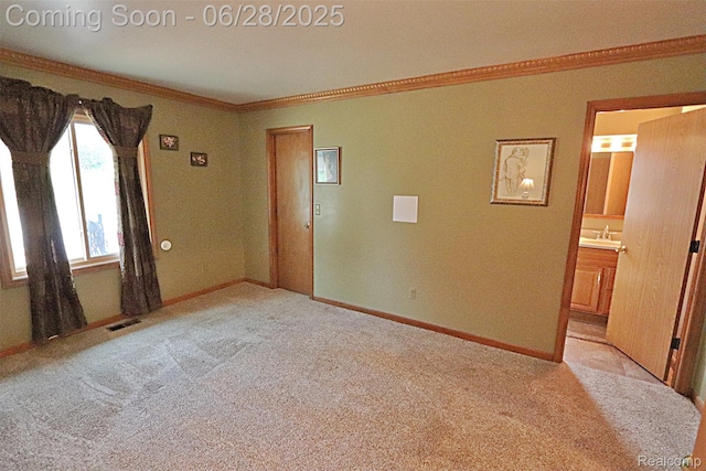 1640 High Pointe Dr, Commerce Twp, MI 48390 - unfurnished room featuring light carpet and ornamental molding