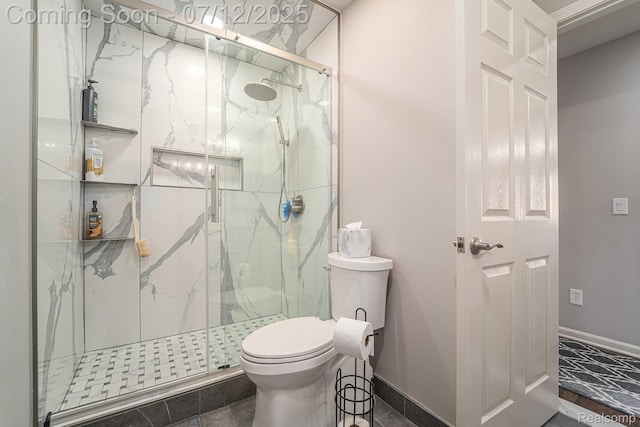 7590 Acorn Hill Ct, West Bloomfield, MI 48323 - full bath with baseboards and a marble finish shower