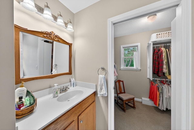70749 Sunset Blvd, Union, MI 49130 - bathroom with vanity and a walk in closet