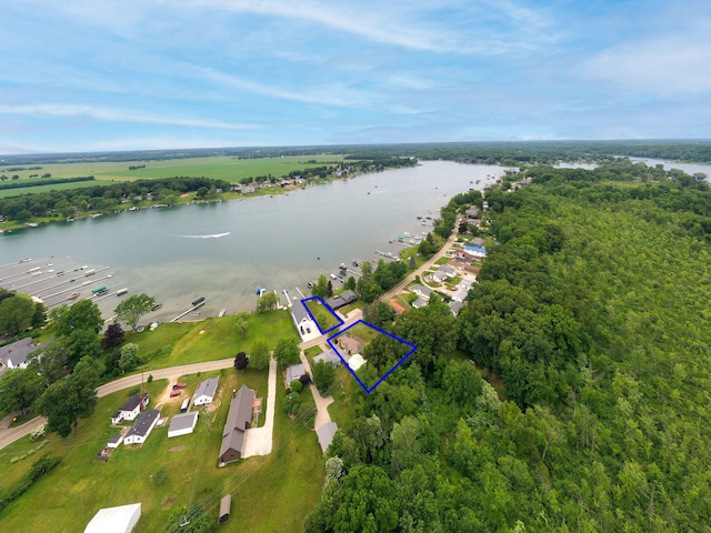 70749 Sunset Blvd, Union, MI 49130 - view of property location with property boundaries highlighted and a large body of water