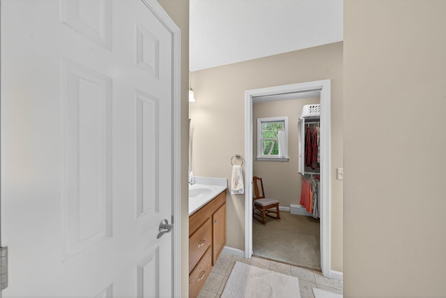70749 Sunset Blvd, Union, MI 49130 - bathroom with vanity and tile patterned floors