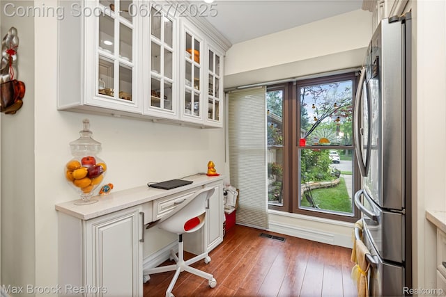 31723 Forest Ln, Warren, MI 48093 - home office with hardwood / wood-style floors and built in study area