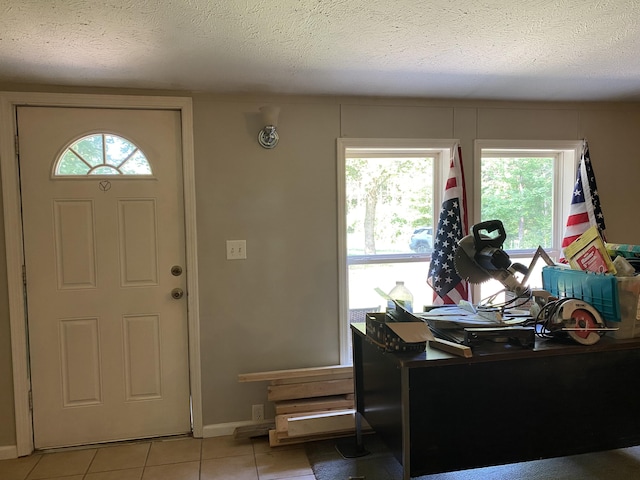 6317 E 76th St, Newaygo, MI 49337 - entryway with light tile patterned flooring and a textured ceiling