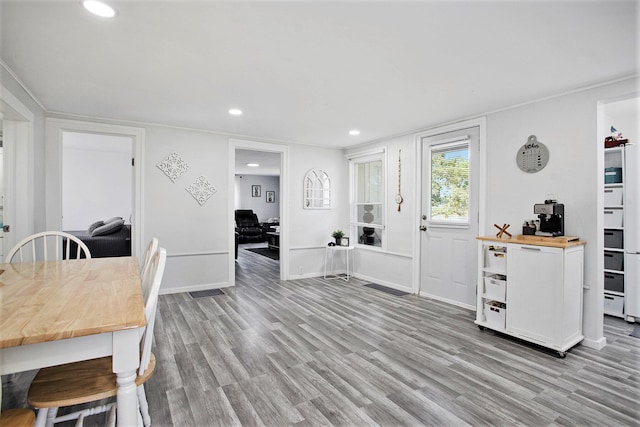 20020 T Dr S, Tekonsha, MI 49092 - dining area with light wood-style floors and recessed lighting