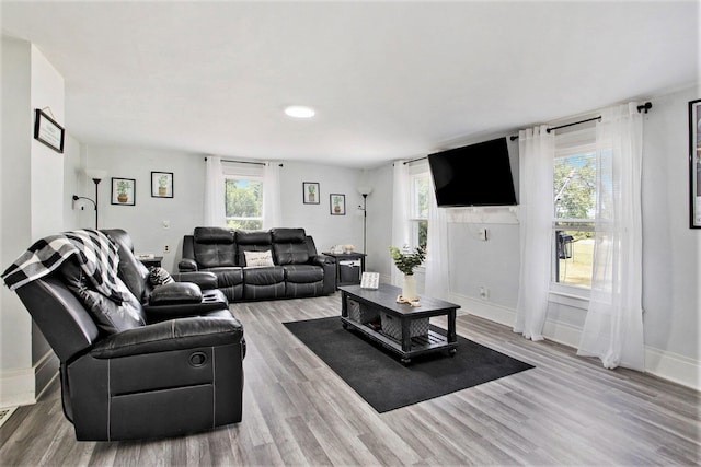 20020 T Dr S, Tekonsha, MI 49092 - living room featuring baseboards and wood finished floors