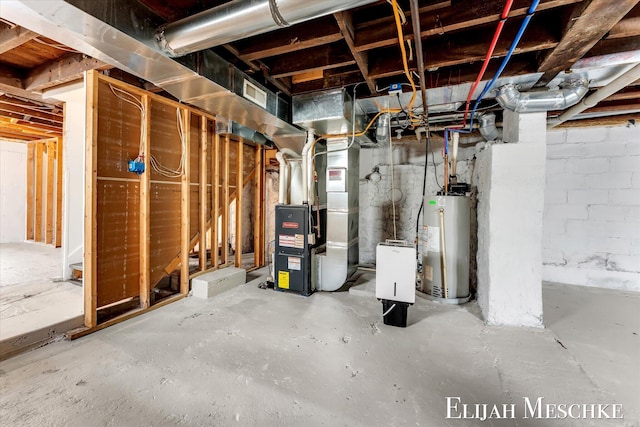 243 Page St NE, Grand Rapids, MI 49505 - unfinished basement with water heater and heating unit