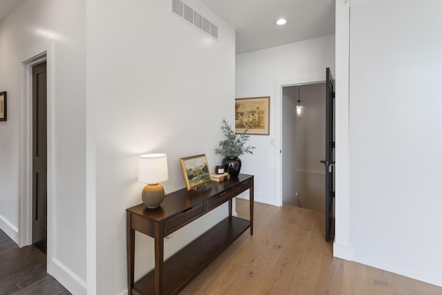 6581 Timpson Ave SE, Alto, MI 49302 - hall featuring wood finished floors and recessed lighting
