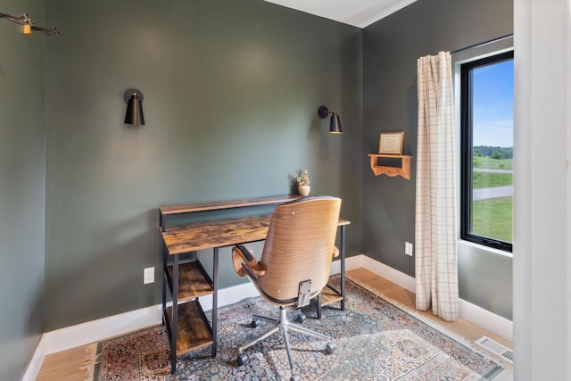 6581 Timpson Ave SE, Alto, MI 49302 - office featuring baseboards and wood finished floors