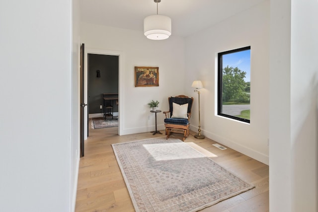 6581 Timpson Ave SE, Alto, MI 49302 - living area featuring light wood-style flooring and baseboards