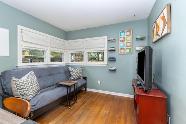 2925 Dawes Ave SE, Grand Rapids, MI 49508 - living area with hardwood / wood-style flooring and baseboards