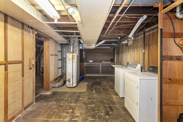 2925 Dawes Ave SE, Grand Rapids, MI 49508 - unfinished basement with water heater and washing machine and dryer