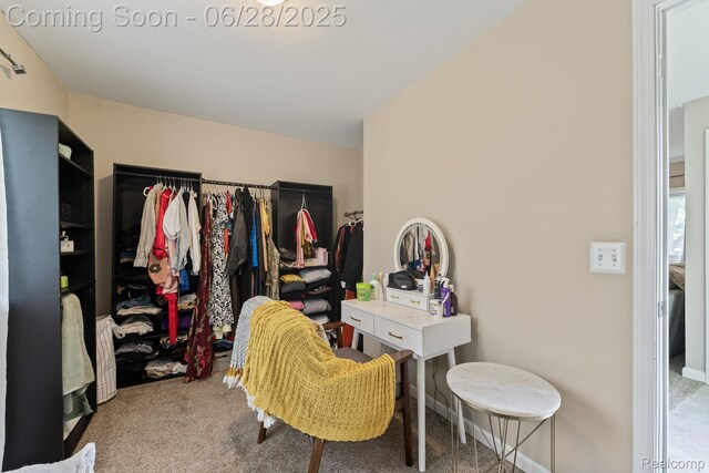 4860 Lindholm Dr, White Lake, MI 48383 - walk in closet featuring carpet