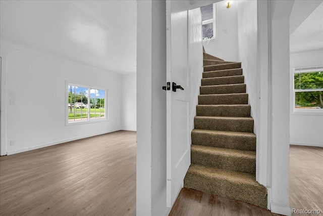 19966 Lindsay St, Detroit, MI 48235 - stairs with healthy amount of natural light and wood finished floors