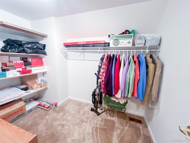 5580 Birch Ln, Davisburg, MI 48350 - walk in closet featuring carpet flooring