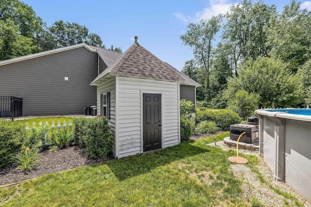 12449 Northway Pkwy, Freeland, MI 48623 - view of shed featuring an outdoor pool