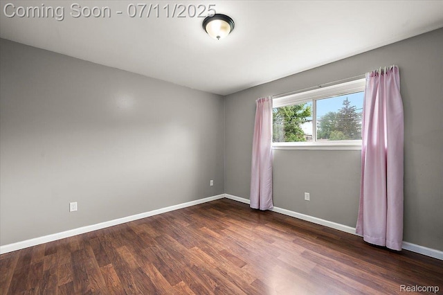 27043 Lorenz St, Madison Heights, MI 48071 - spare room featuring dark wood-type flooring and baseboards
