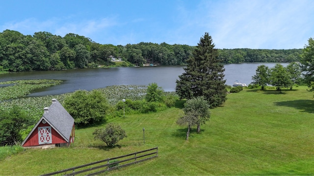 26794 Dutch Settlement St, Dowagiac, MI 49047 - water view featuring a forest