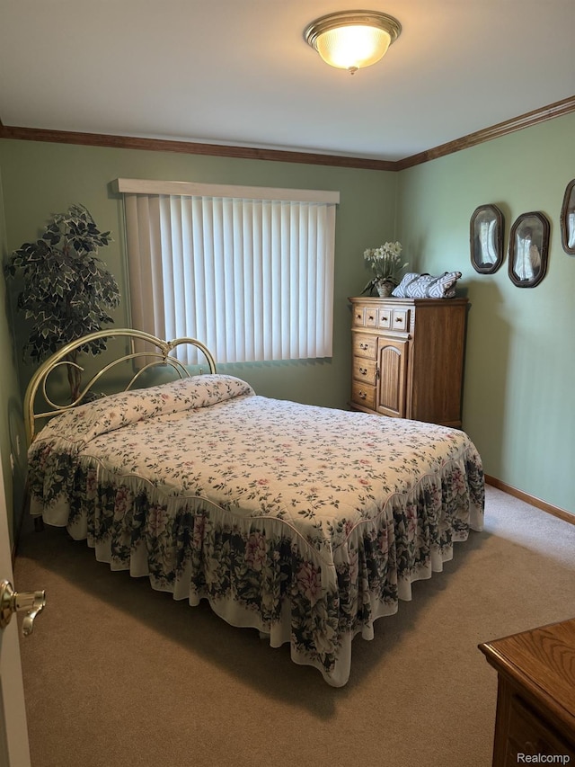 35851 Ireneus Dr, New Baltimore, MI 48047 - carpeted bedroom featuring ornamental molding and baseboards
