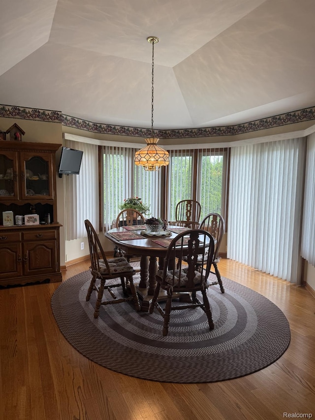 35851 Ireneus Dr, New Baltimore, MI 48047 - dining area with healthy amount of natural light, wood finished floors, and a raised ceiling
