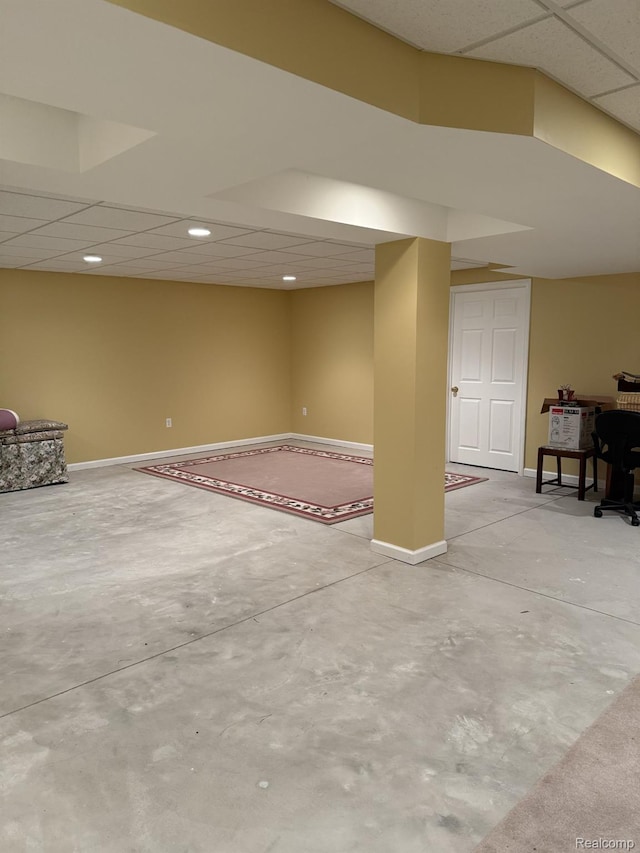 35851 Ireneus Dr, New Baltimore, MI 48047 - finished below grade area with recessed lighting and a drop ceiling