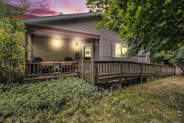 5100 Holton Duck Lake Rd, Twin Lake, MI 49457 - rear view of property featuring a wooden deck
