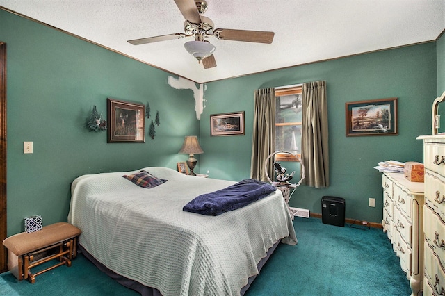 5100 Holton Duck Lake Rd, Twin Lake, MI 49457 - bedroom featuring carpet flooring and a ceiling fan