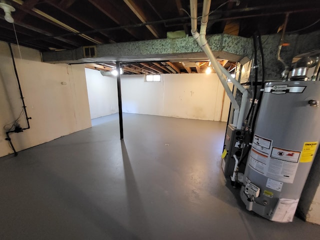 6163 Glenis St, Taylor, MI 48180 - unfinished basement with water heater