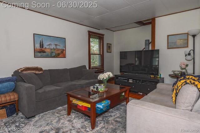 464 E Cambourne St, Ferndale, MI 48220 - living area featuring a drop ceiling
