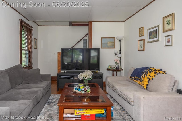 464 E Cambourne St, Ferndale, MI 48220 - living room featuring wood finished floors