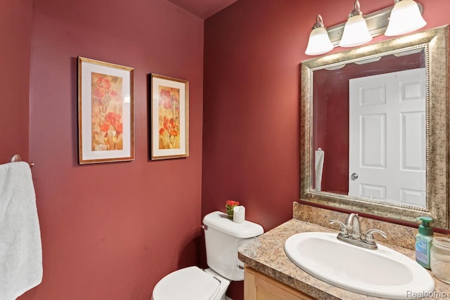2255 Crystal Crossing Dr, Howell, MI 48843 - half bathroom featuring vanity and toilet