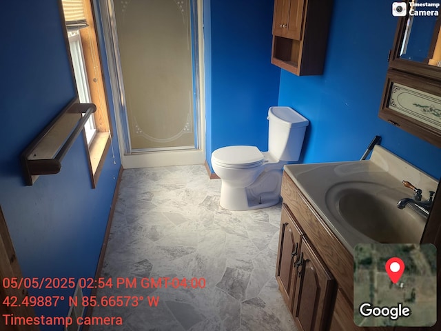 1075 12th St, Martin, MI 49070 - bathroom with vanity and a stall shower