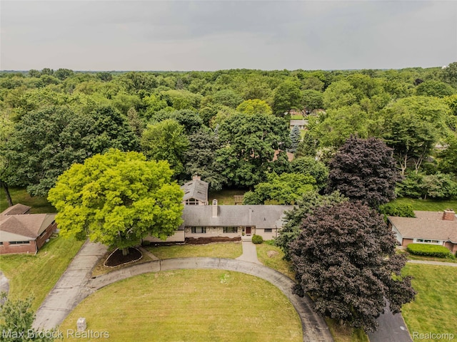 6730 Halyard Rd, Bloomfield Hills, MI 48301 - aerial view of a heavily wooded area