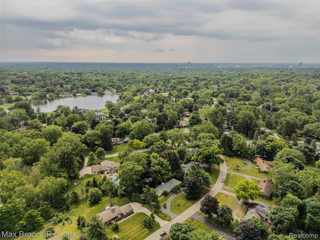 6730 Halyard Rd, Bloomfield Hills, MI 48301 - bird's eye view of a nearby body of water and a heavily wooded area
