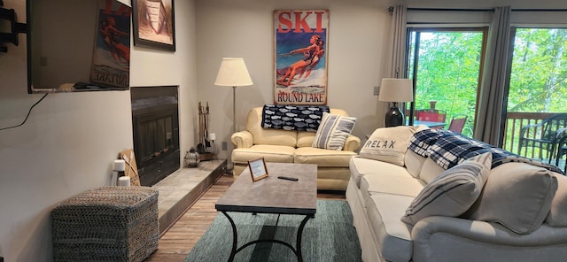 3400 Lakeside Dr S Unit 17, Petoskey, MI 49770 - living room featuring wood finished floors