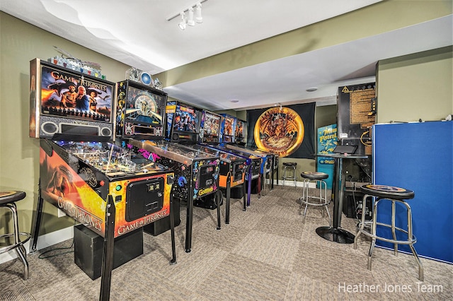 8035 Jericho Ave NE, Rockford, MI 49341 - playroom featuring carpet and track lighting