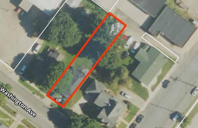 223 Washington Ave, Lakeview, MI 48850 - map / location with property boundaries highlighted
