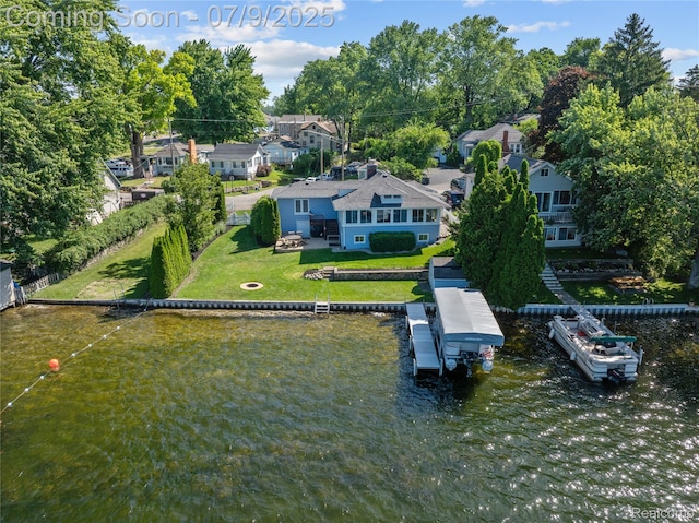 108 Highland Ave, Lake Orion, MI 48362 - dock with a water view and view of scattered trees