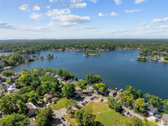108 Highland Ave, Lake Orion, MI 48362 - aerial perspective of suburban area featuring a large body of water