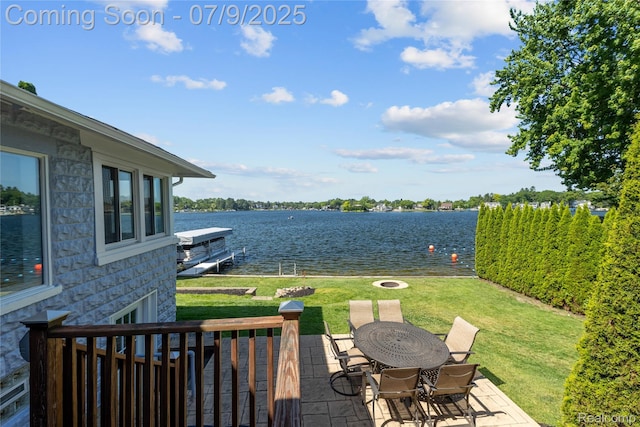 108 Highland Ave, Lake Orion, MI 48362 - view of patio / terrace featuring a water view