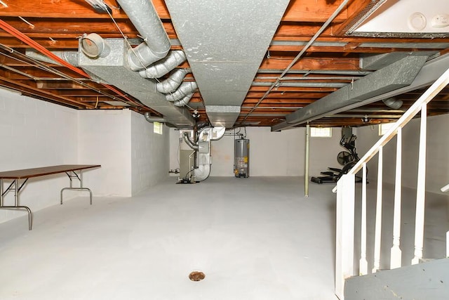 1624 Fulton St, Kalamazoo, MI 49001 - below grade area featuring heating unit and gas water heater