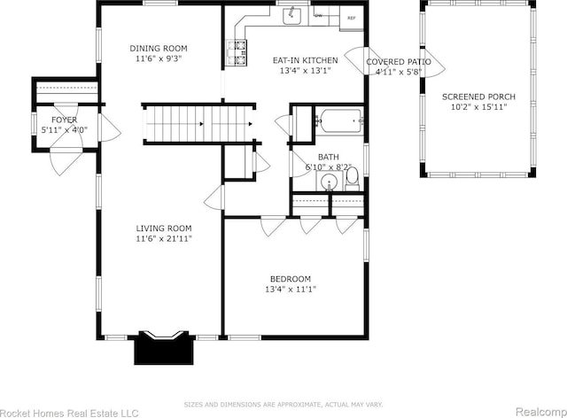 22221 Gregory St, Dearborn, MI 48124 - view of property floor plan