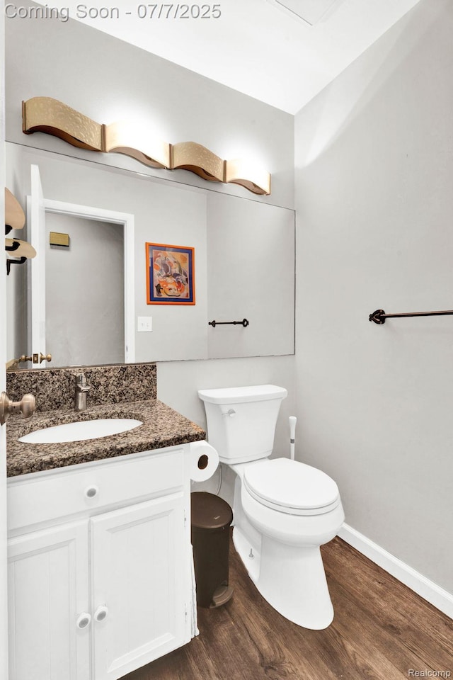 6611 Windmill Ln, West Bloomfield, MI 48324 - half bath with wood finished floors and vanity