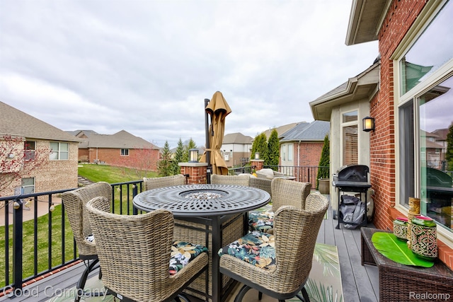 63705 Monticello E, Washington, MI 48095 - wooden terrace featuring a residential view and grilling area