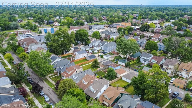 1424 Lakepointe St, Detroit, MI 48230 - aerial view of property and surrounding area with nearby suburban area