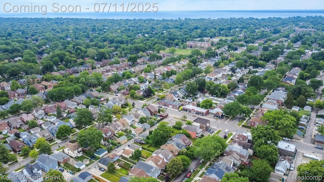1424 Lakepointe St, Detroit, MI 48230 - aerial view of residential area featuring a large body of water