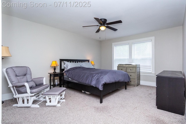 1424 Lakepointe St, Detroit, MI 48230 - carpeted bedroom with baseboards and ceiling fan
