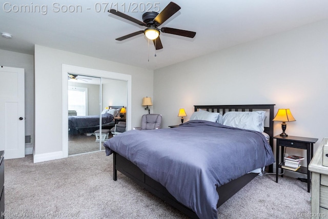 1424 Lakepointe St, Detroit, MI 48230 - carpeted bedroom featuring a closet and ceiling fan